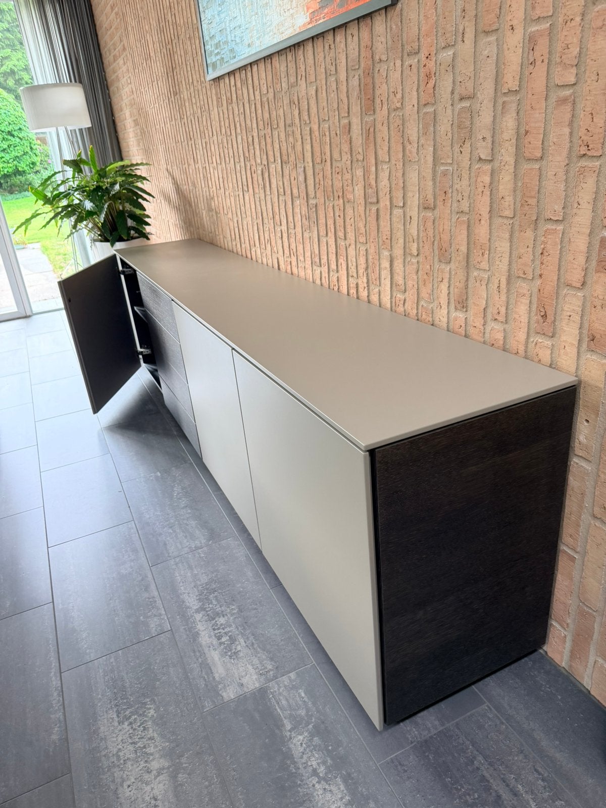 Sanauco CAS dressoir chocolade/taupe, Ophalen, Zo goed als nieuw, 25 tot 50 cm