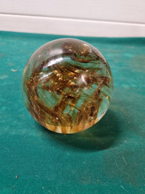 papier presse glas bol bruin golvend, Ophalen of Verzenden, 'T Olde Gre-j, Info@toldegrej.nl, Endepoelstraat 20f Didam