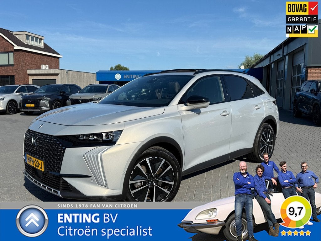 DS 7 1.6 PHEV 300 4x4 ETOILE SCHUIFDAK VOLLEER NIGHT VISION, Auto's, Gebruikt, Euro 6, Hybride Elektrisch/Benzine, SUV of Terreinwagen