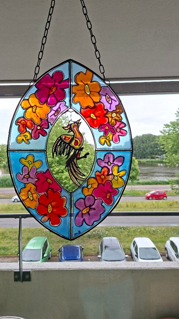 Decoratieve raamhanger, glas in lood, Ophalen
