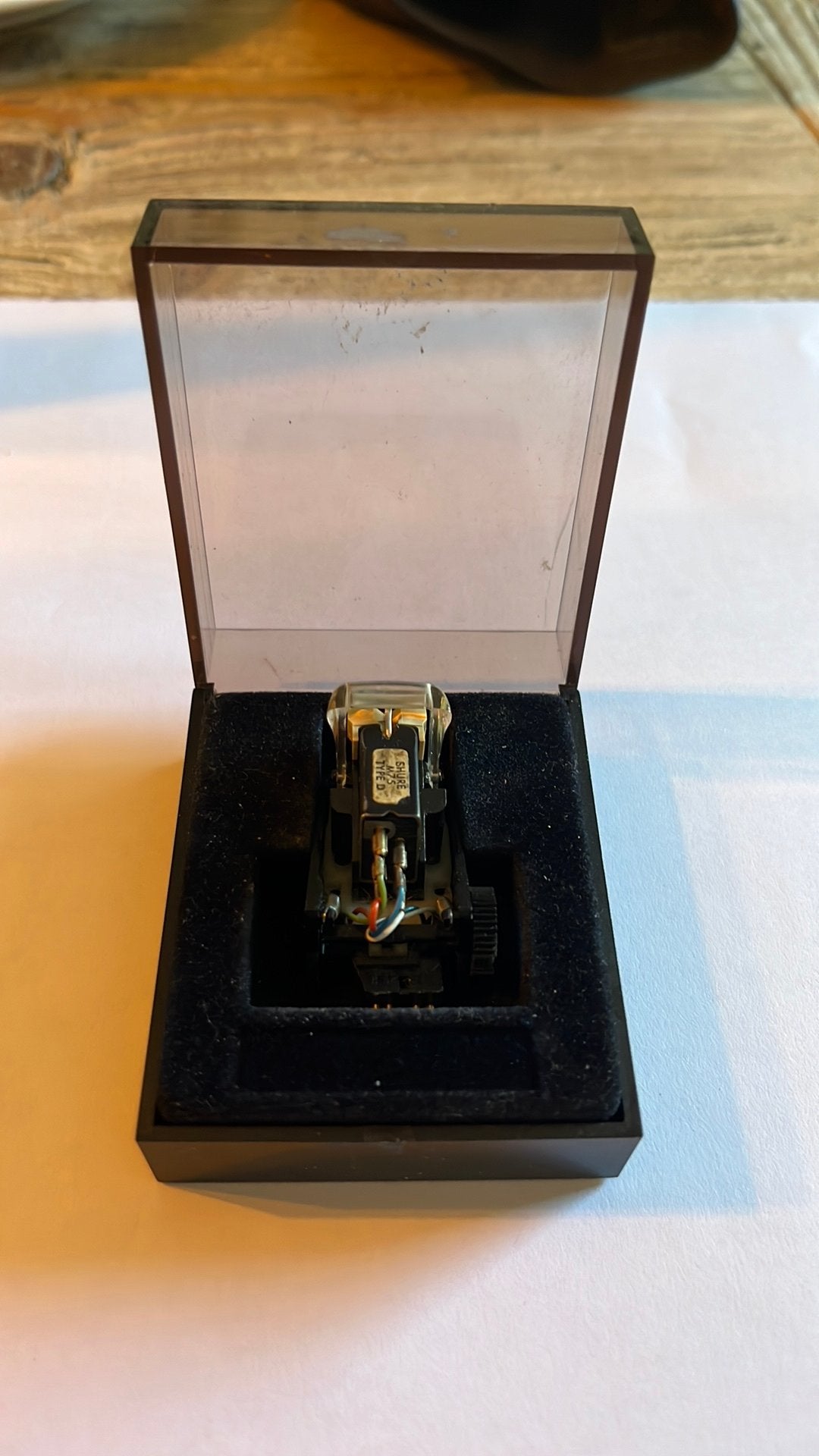 Dual TK25 Headshell met Shure M75 Type D Element incl. Box, Ophalen of Verzenden, Gebruikt, Platenspeler-onderdeel, Dual