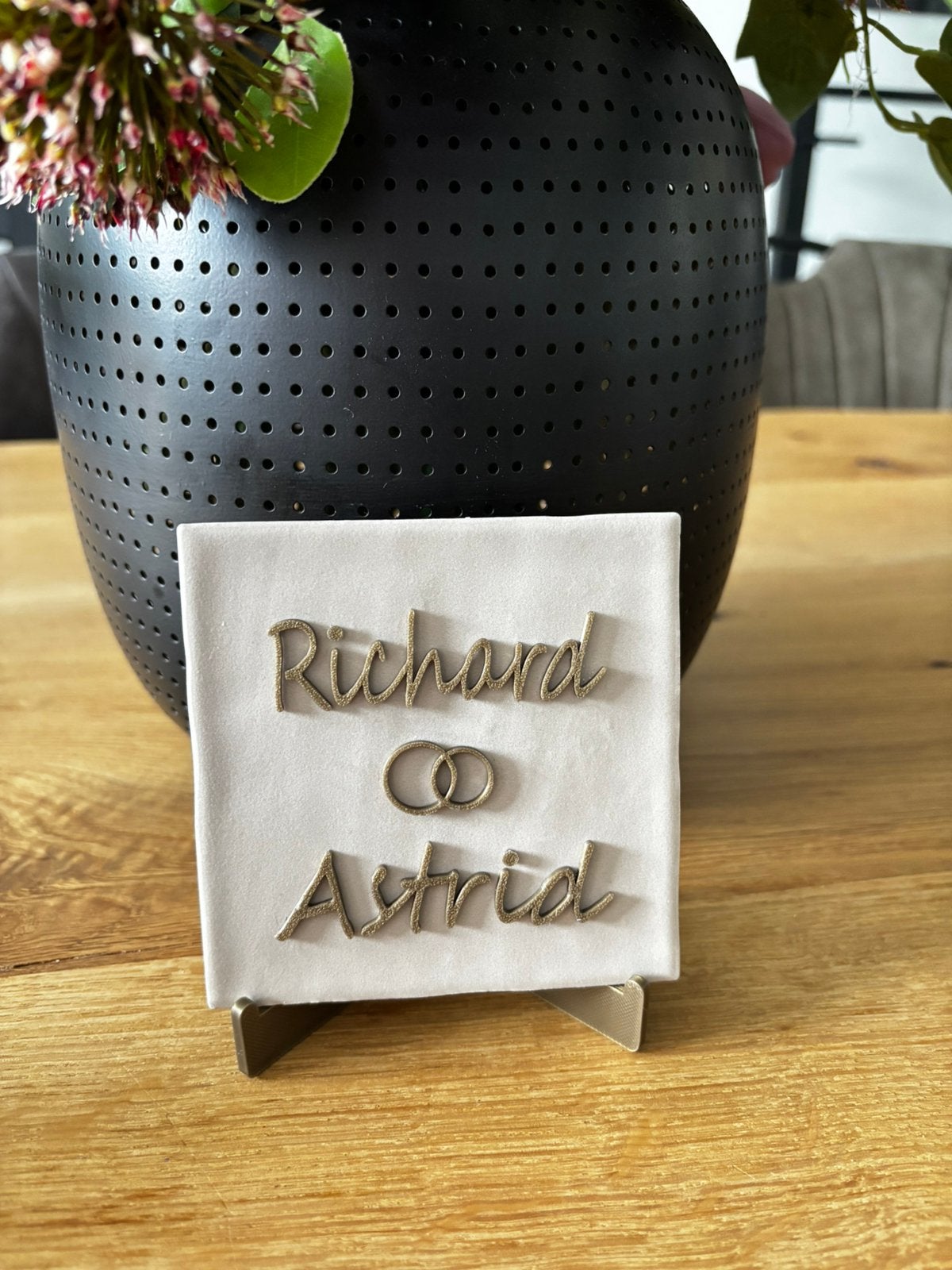 Tegel met tekst, Ophalen of Verzenden, 10 cm, 10 cm, Tegeltje