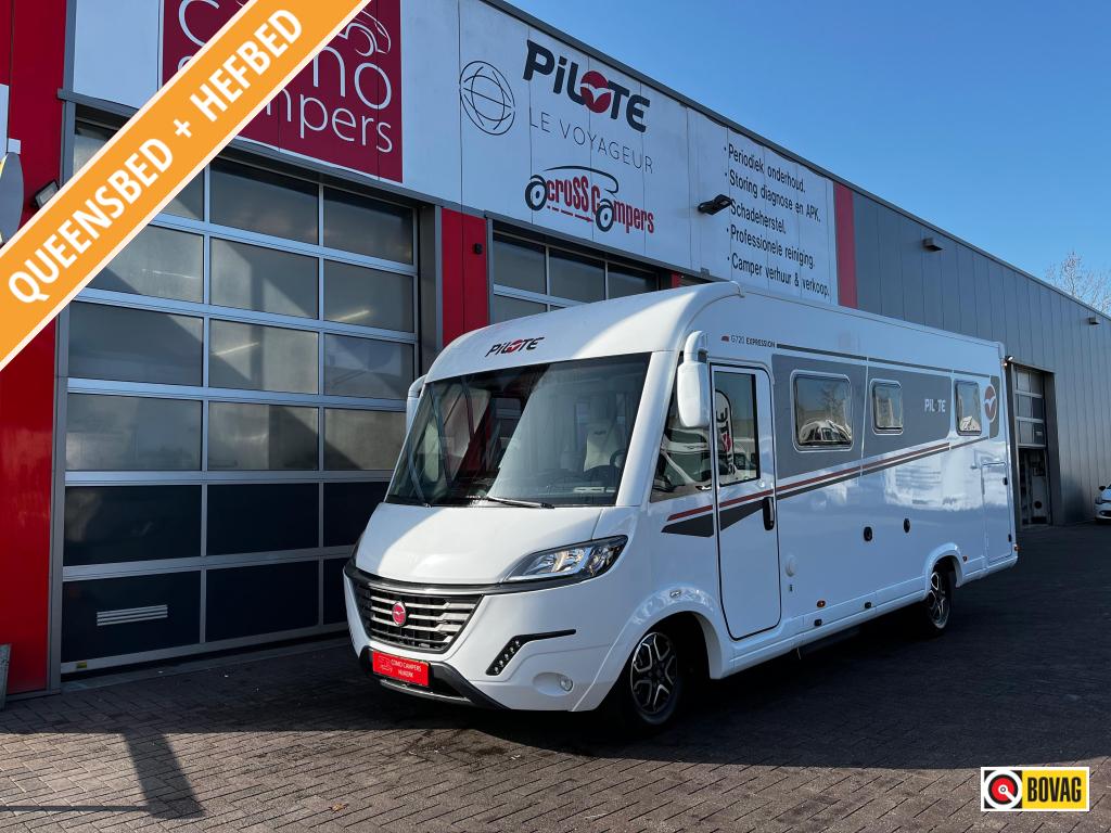 Pilote G720FC 1e Eig. Integraal 4 pers. Queensbed, hefbed, Caravans en Kamperen, Campers, Ringverwarming, Fiat, Pilote, 7 tot 8 meter