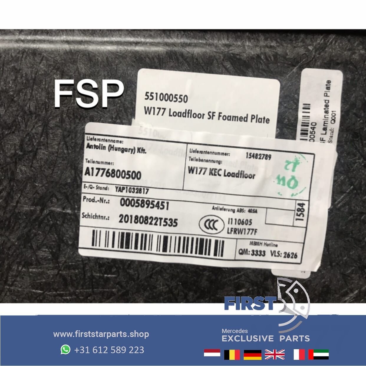 W177 Kofferbakmat Mercedes A Klasse 2018-2021 kofferbak mat, Gebruikt, -, Ophalen of Verzenden, -