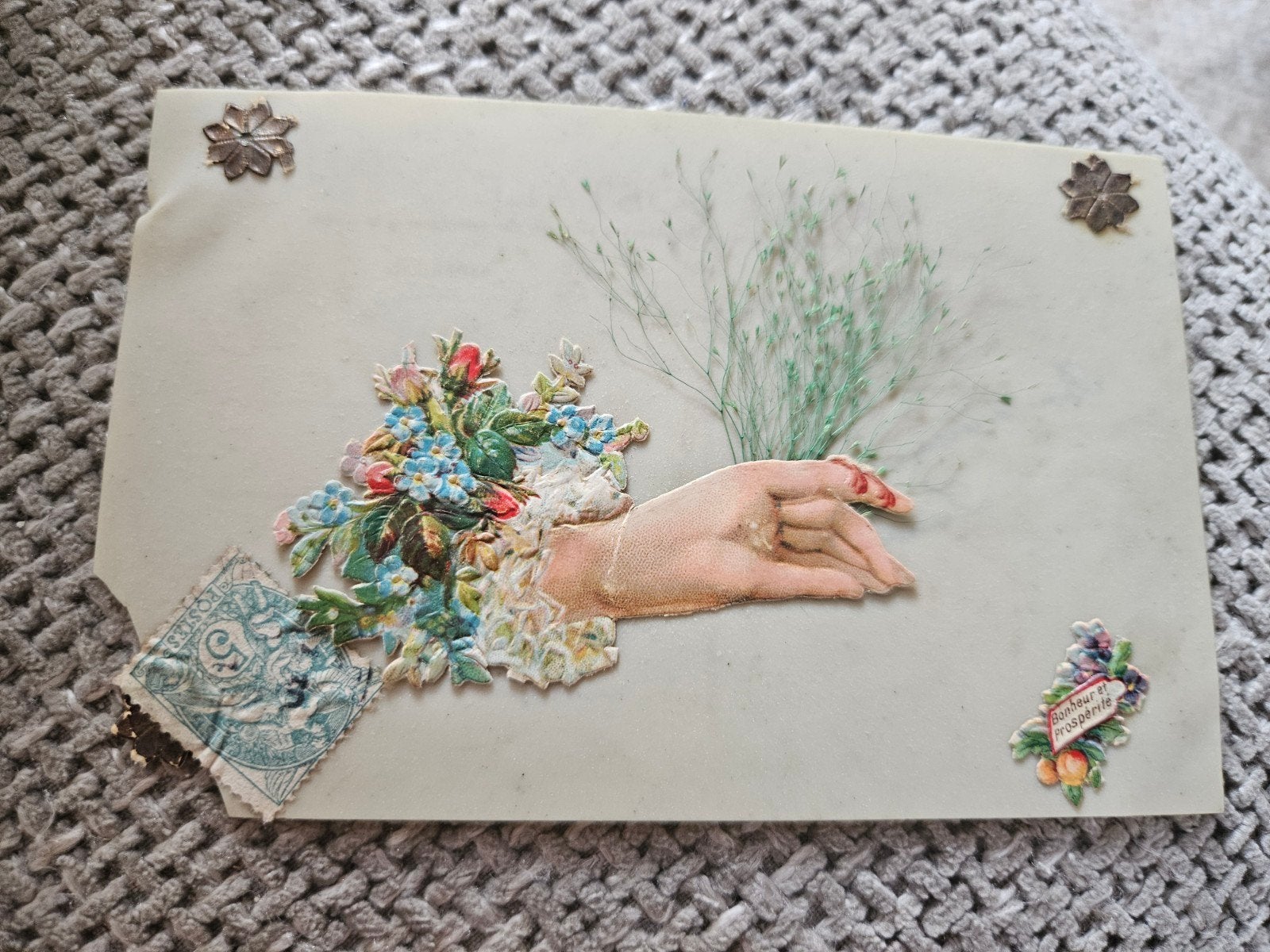 poesie Antieke Victoriaanse plaatje, Verzamelen, Ophalen of Verzenden