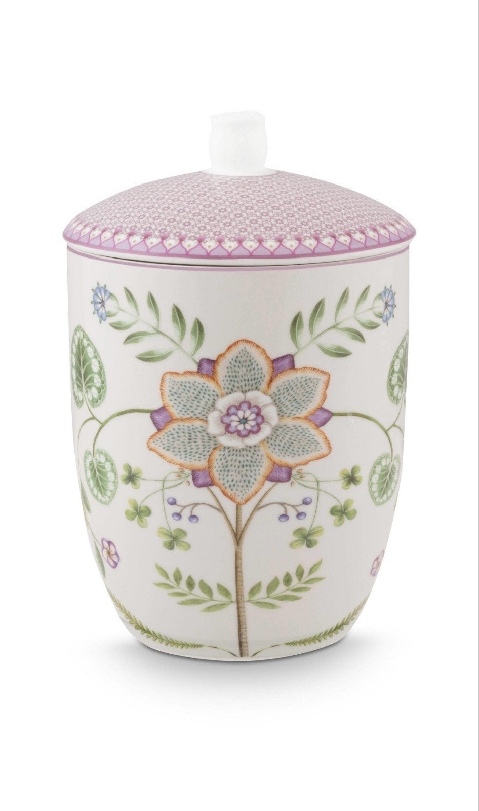 Pip Studio Voorraadpot La Majorelle Lotus Wit 1.5L, Ophalen of Verzenden, Zo goed als nieuw, Voorraadpot, Steen/keramiek