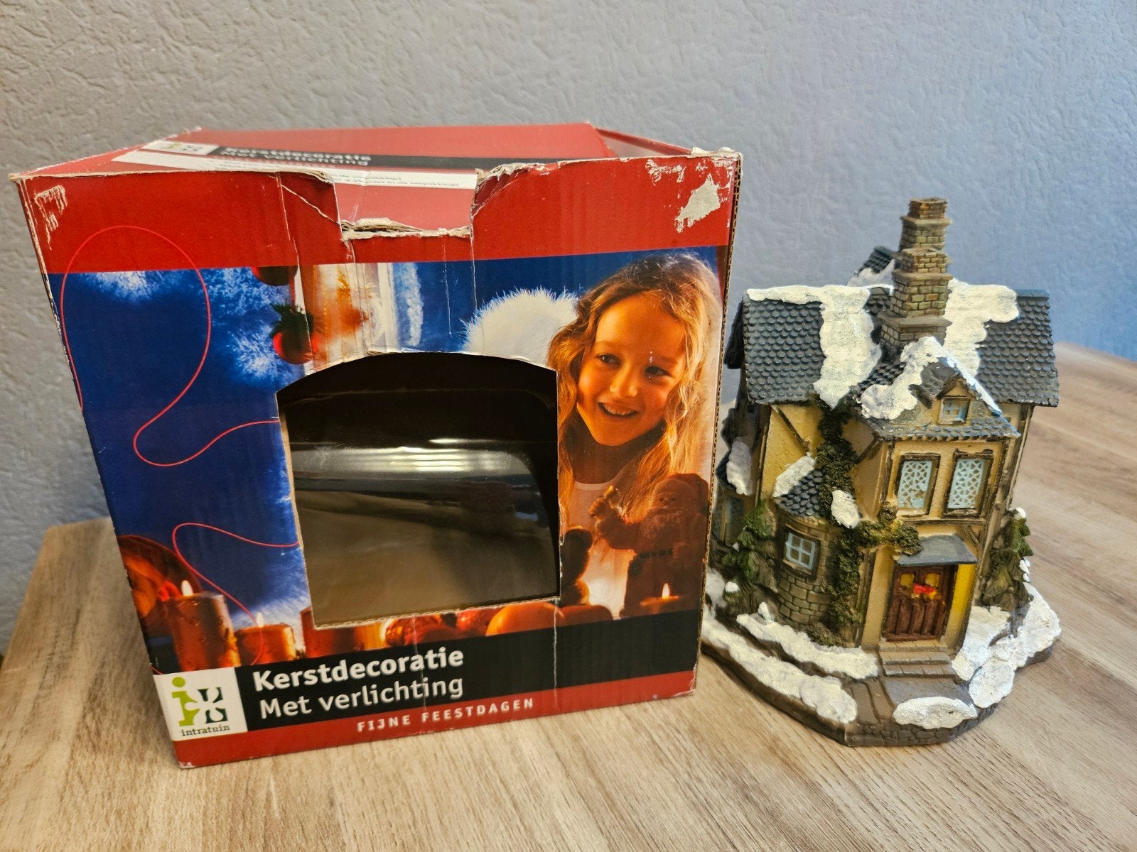 Kerst huisje  - dorp - Intratuin, Ophalen of Verzenden, Zo goed als nieuw