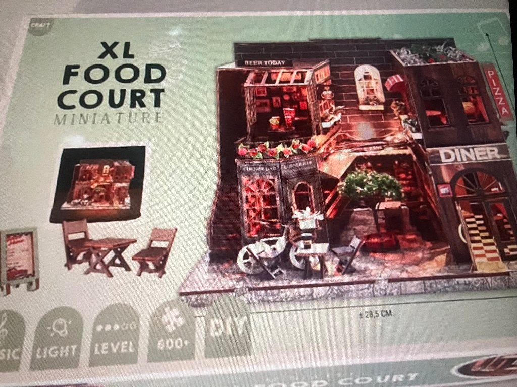 Crafts & Co XL Food Court miniatuur, Overige thema's, Nieuw, Meerkleurig, Ophalen of Verzenden