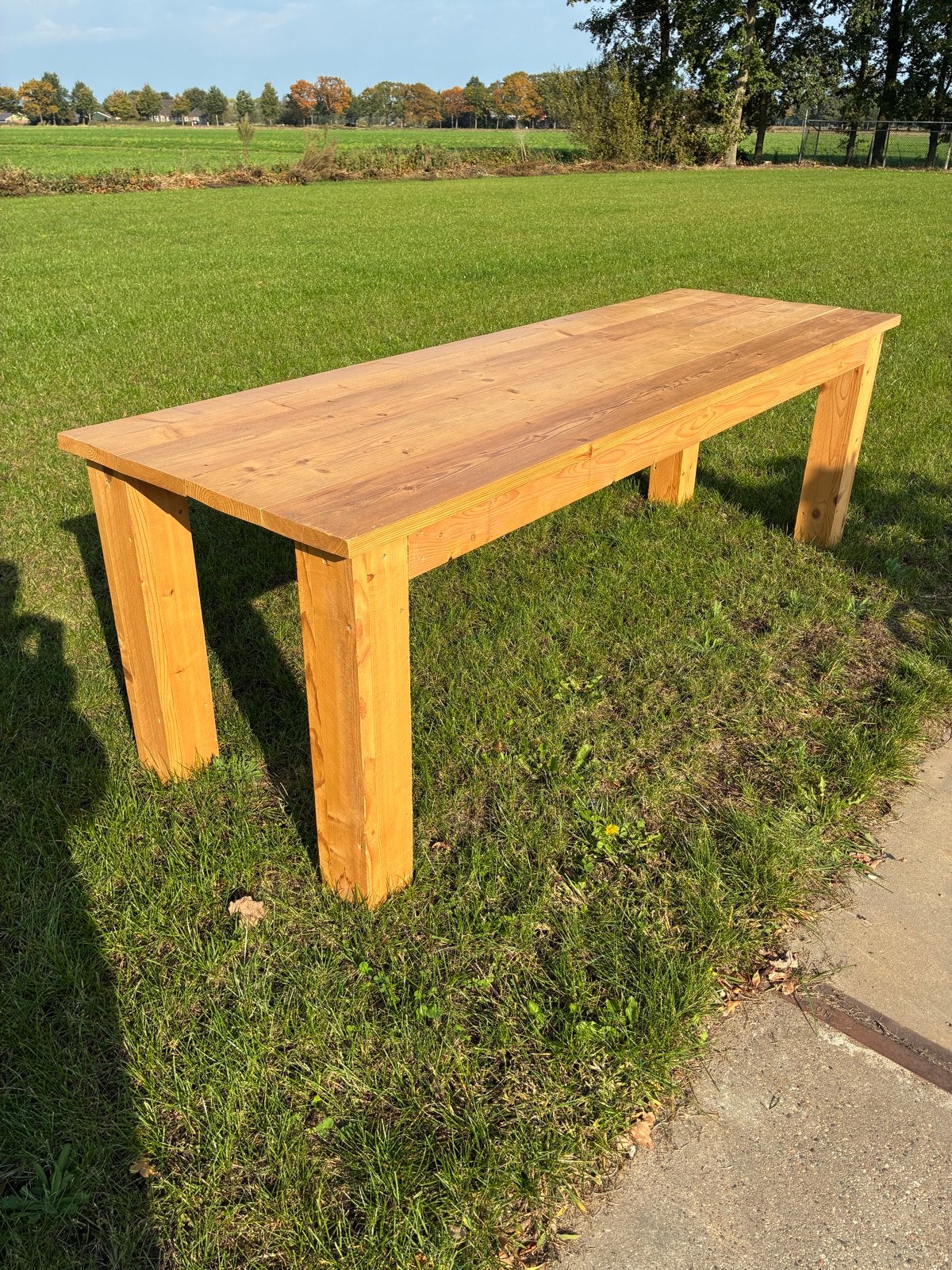 Steigerhouten tuintafel 250x80 cm eettafel, Tuin en Terras, Ophalen, Gebruikt, Rechthoekig, Hout