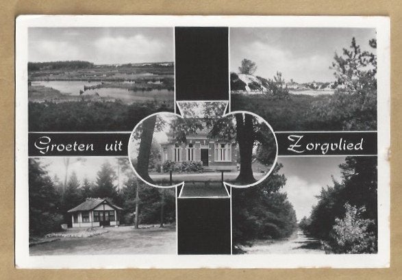 Ansichtkaart Groeten uit Zorgvlied - Meerdere Zichten, Ophalen of Verzenden, 1940 tot 1960, Gelopen, Drenthe