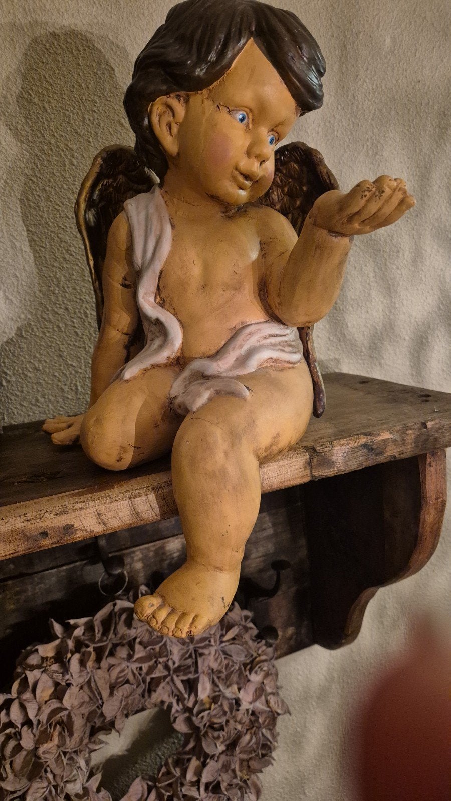 Zittende Engel Beeld - Religieuze Decoratie, Ophalen, 20 - 50 cm, Steen of Keramiek, Beeld