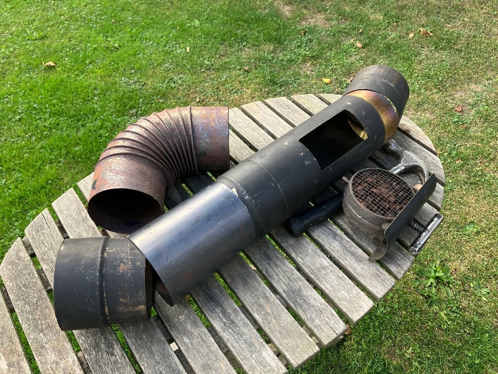 ABCAT houtrookfilter Ø125mm – 30cm, Ophalen of Verzenden, Zo goed als nieuw, Hout, Houtkachel