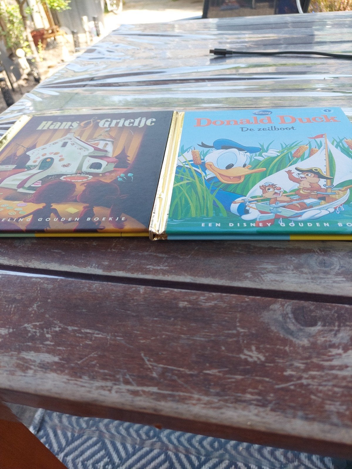 Efteling Gouden Boekjes: Hans en Grietje & Donald Duck, Ophalen of Verzenden, Gelezen, 3 tot 4 jaar