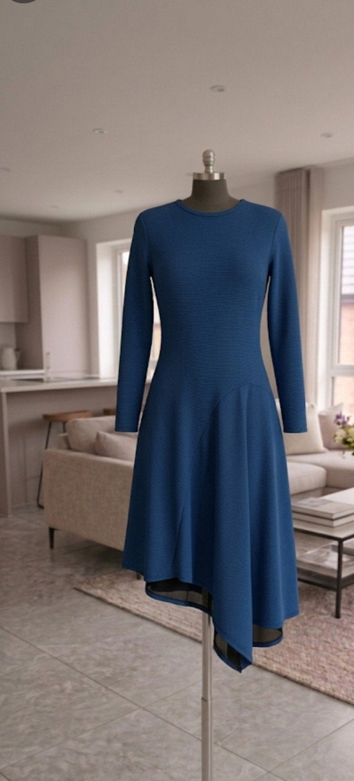 Zara jurk maat L, Blauw, Zara, Maat 42/44 (L), Ophalen of Verzenden