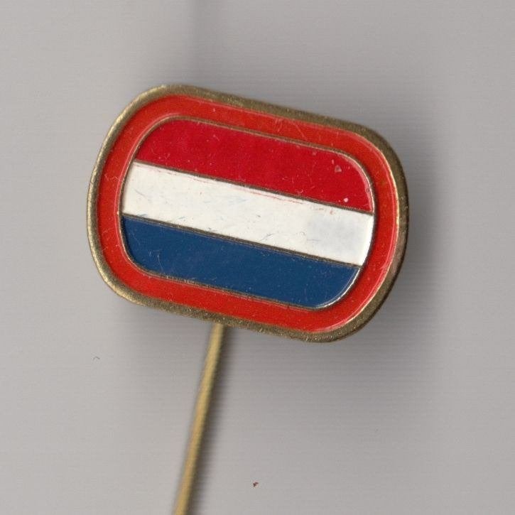 Nederlandse Vlag met Oranje wimpel speldje, Niet vindbaar, Niet vindbaar, Nederland, Embleem of Badge