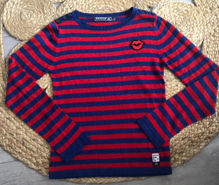 Leuk glitter shirt retour 134/140, Kinderen en Baby's, Kinderkleding | Maat 134, Ophalen of Verzenden, Zo goed als nieuw, Meisje