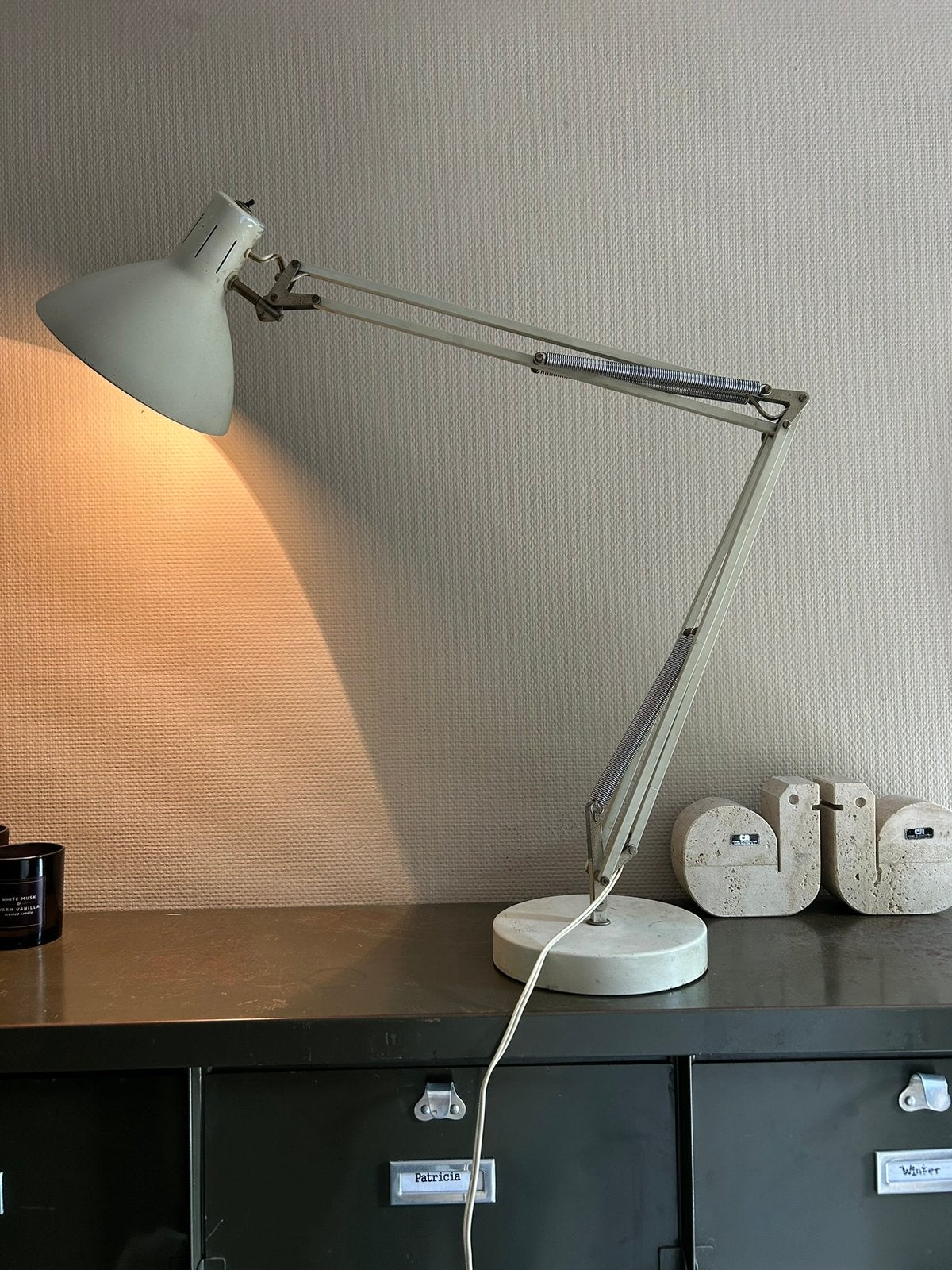 Vintage industriele Hala Terry 2 werklamp, Ophalen of Verzenden, Zo goed als nieuw, Vintage