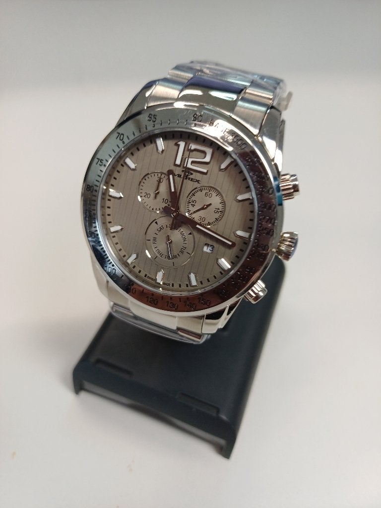 Murex Swiss Polshorloge - Nieuw in doos, Sieraden, Tassen en Uiterlijk, Overige merken, Staal, Staal, Polshorloge