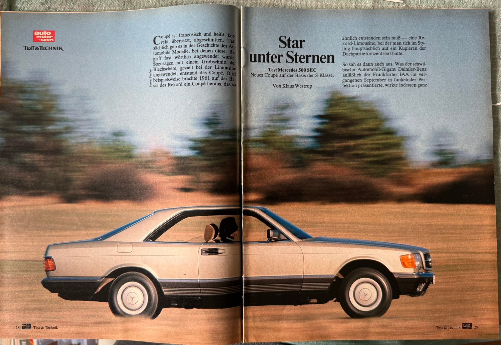 Test 1981 Mercedes 500 SEC, Verzenden, Zo goed als nieuw, Auto's