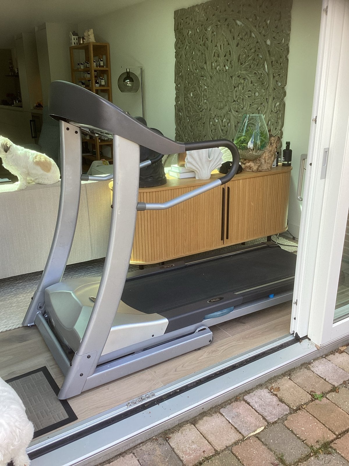 Horizon Fitness Loopband Ti52, opvouwbaar en hellingfunctie, Sport en Fitness, Ophalen, Gebruikt, Metaal, Loopband