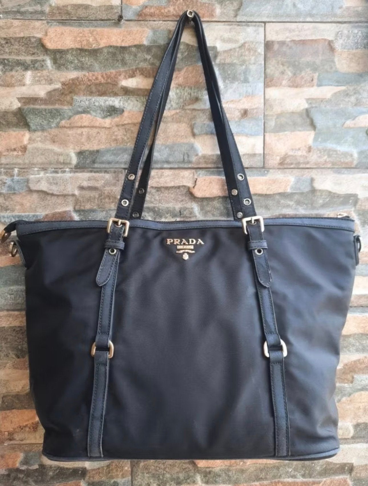 Prada Tote, Ophalen of Verzenden, Gebruikt, Zwart, Shopper