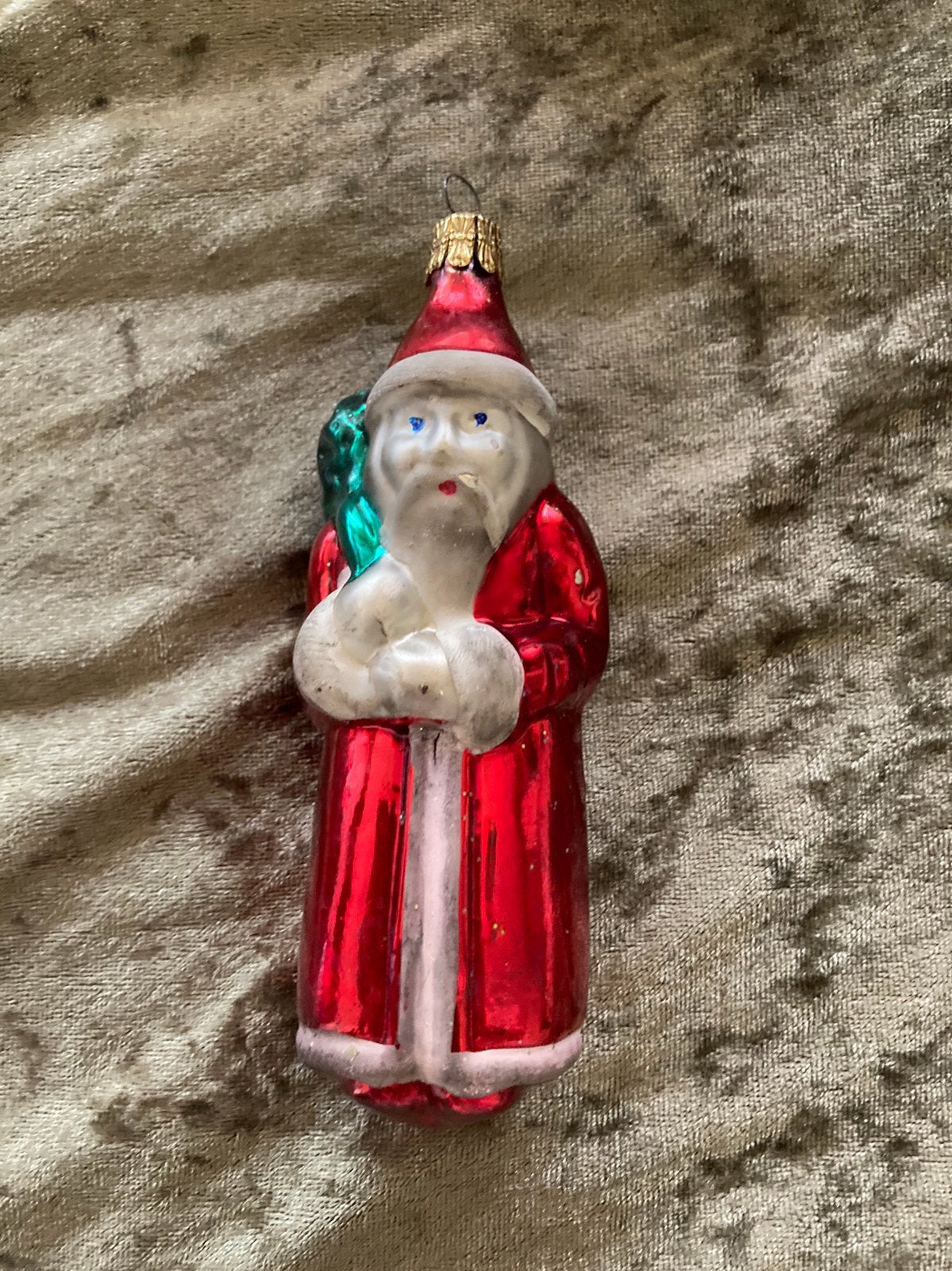 Vintage kerstman kerstbal, Ophalen of Verzenden, Zo goed als nieuw
