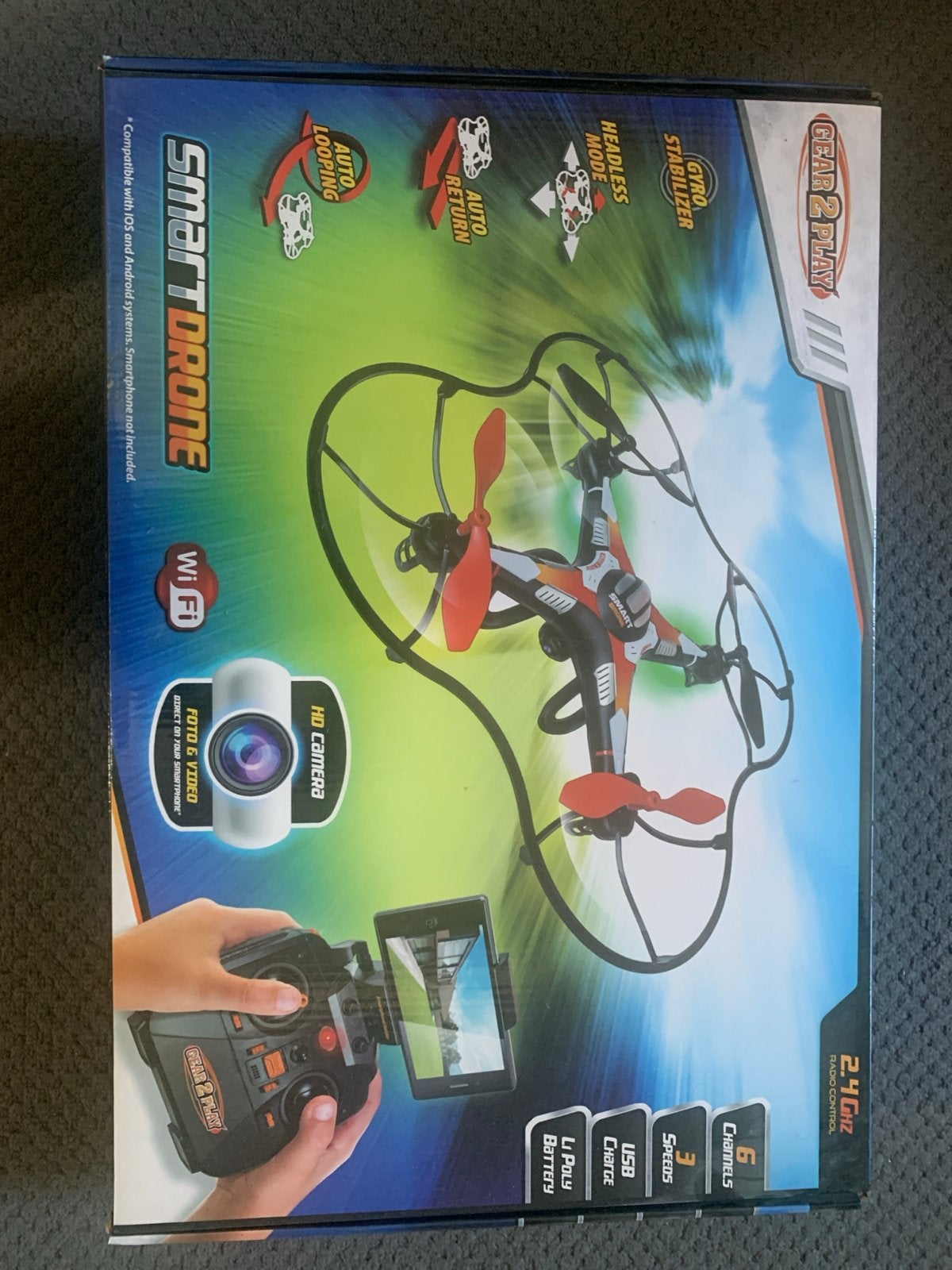 Smart Drone met HD Camera en Gyro Stabilizer, Elektro, Gebruikt, Helikopter, Ophalen of Verzenden