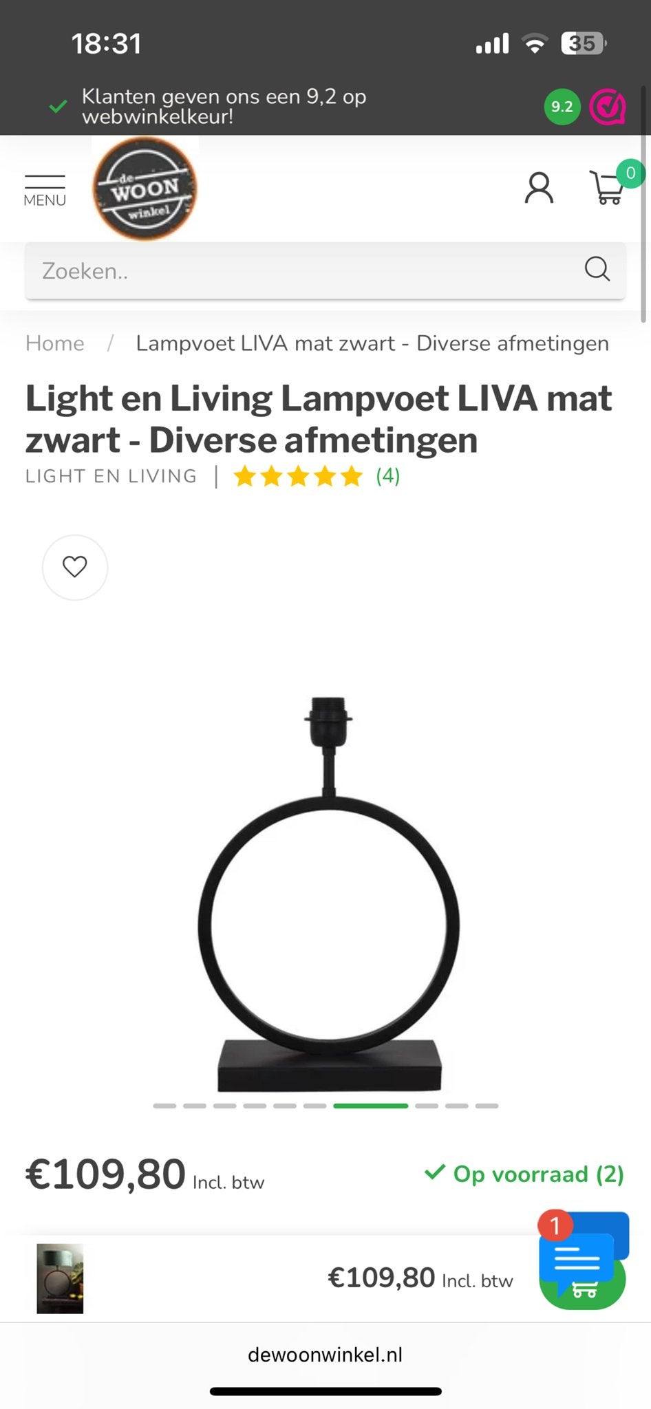 Moderne tafellamp LIVA mat zwart met kap, Ophalen, E27 (groot), Zo goed als nieuw, Zwart