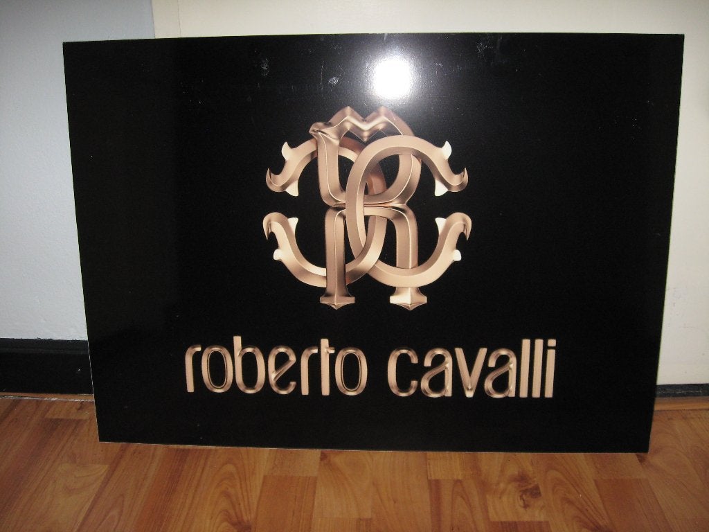 Roberto Cavalli winkel reclame plaat, Ophalen of Verzenden, Nieuw, Reclamebord