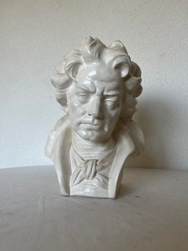 Vintage Beeld Buste Ludwig Von Beethoven Pianobeeld Piano, Antiek en Kunst, Ophalen of Verzenden