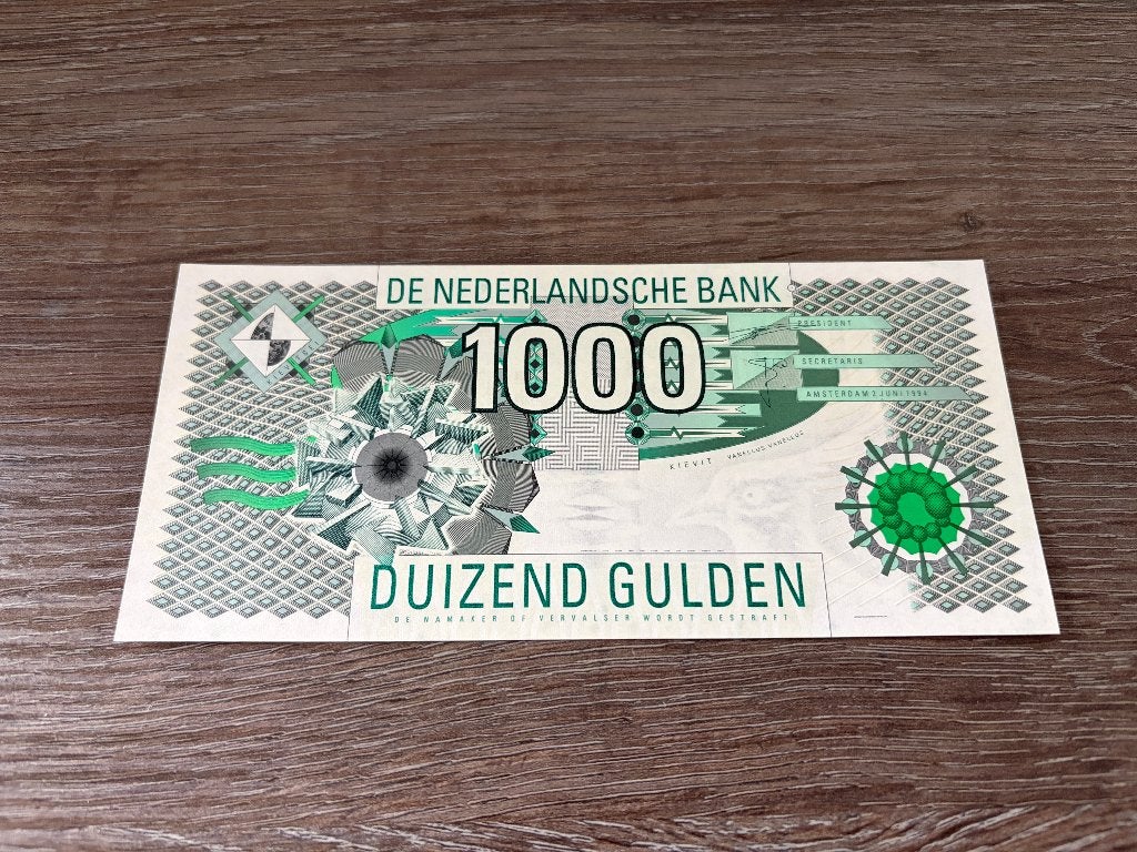 UNC biljet 1000 gulden Kievit, 1994, Ophalen of Verzenden, 1000 gulden