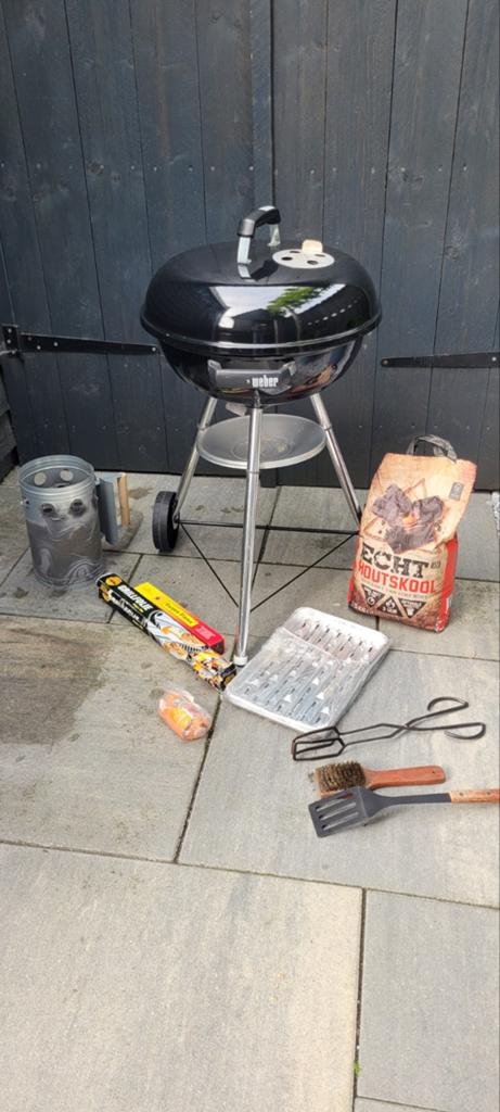 Weber Compact Kettle BBQ 47cm met accessoires, Ophalen of Verzenden, Gebruikt, Weber