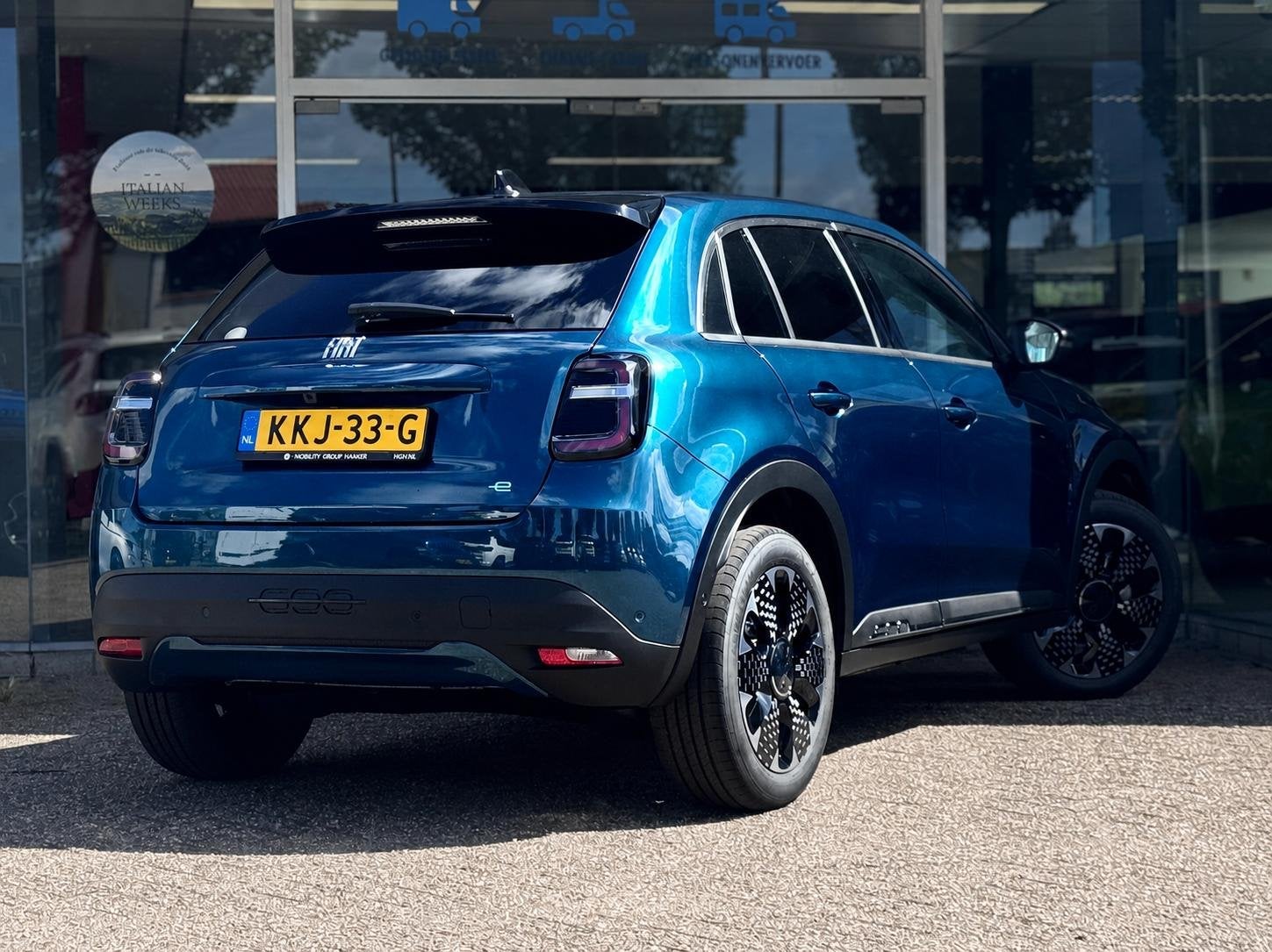 Fiat 600e La Prima 54 kWh | Apple-Android | Stoelmassage | W, Auto's, Fiat, Stof, Gebruikt, 156 pk, Blauw