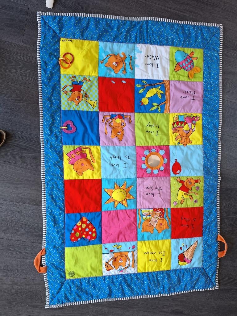 Vrolijk baby speelkleed met dieren en tekst van taf toys, Ophalen of Verzenden, Zo goed als nieuw