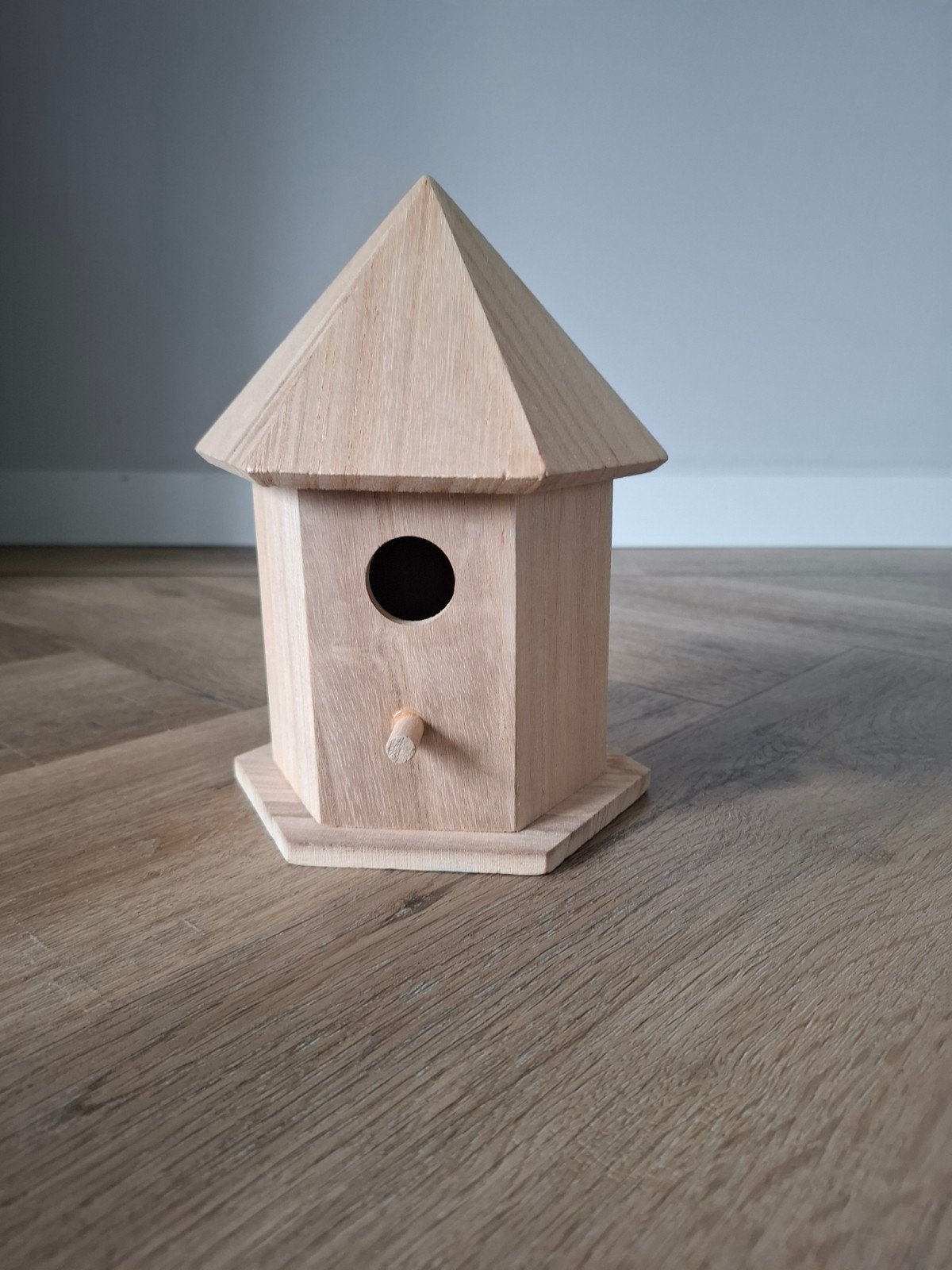 Houten vogelhuisje om zelf te decoreren, Tuin en Terras, Vogelhuisjes en Vogelbaden, Ophalen, Nieuw