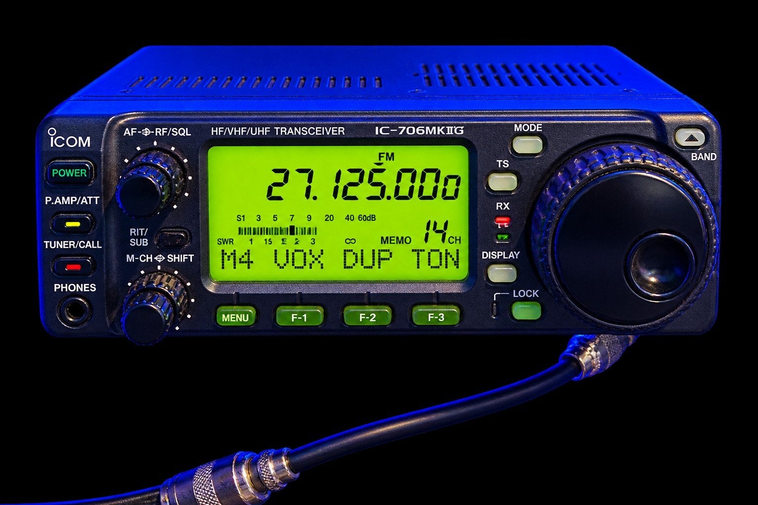 Icom IC-706MKIIG HF/VHF/UHF Transceiver met Kenwood MC-80, Ophalen of Verzenden, Gebruikt, Zender en Ontvanger