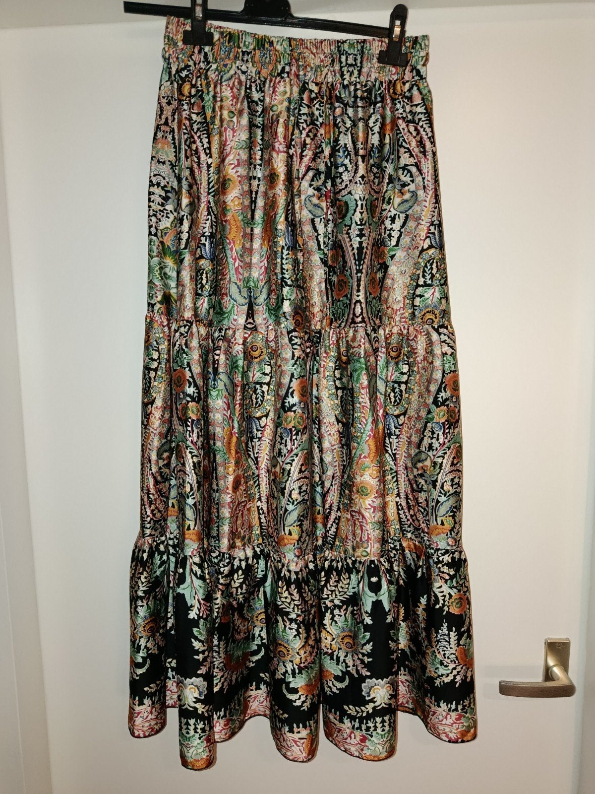 prachtige maxi rok mt s zgan, Kleding | Dames, Rokken, Ophalen of Verzenden, Zo goed als nieuw, Maat 38/40 (M), Onder de knie