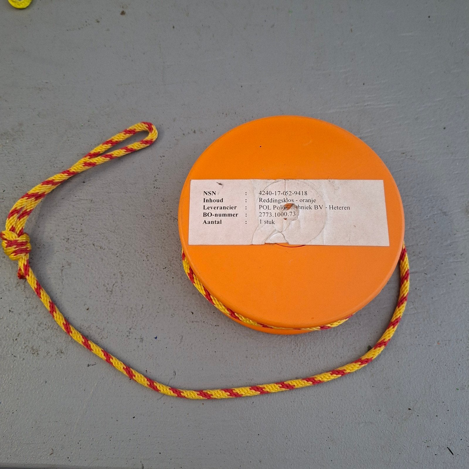 Reddingsklos - Oranje Drijvende Werplijn, Ophalen of Verzenden, Gebruikt