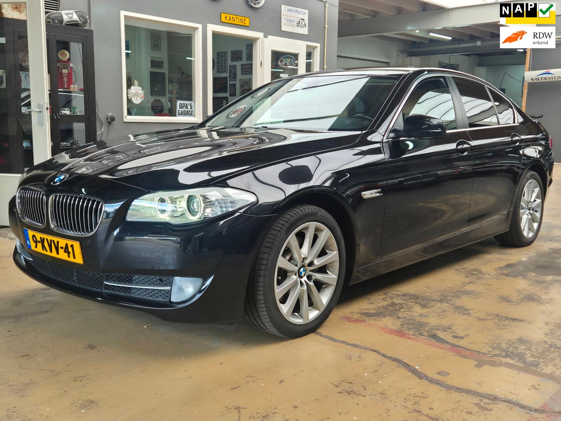 BMW 5-serie F10 520i Schitterende auto *89DKM* 184PK, Automaat, Euro 5, Gebruikt, Beige