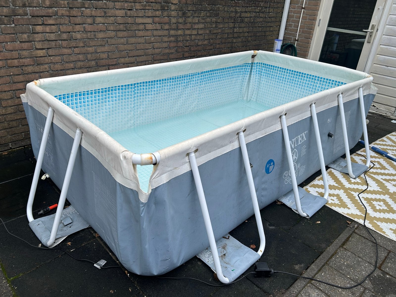 Intex Opzetzwembad - Rechthoekig - Gebruikt, Ophalen, Gebruikt, 200 tot 300 cm, 80 tot 120 cm