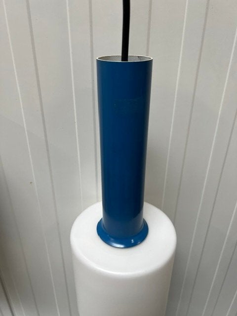 Jaren 70 hanglampen vintage lampen retro terra blauw design, Gebruikt, ., Vintage, .