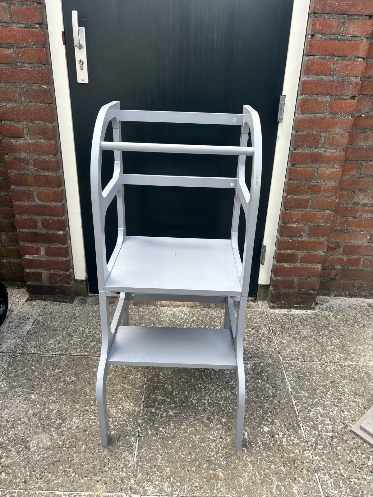 Grijze leertoren peuter - Montessori keukenhulp, Ophalen, Gebruikt, Overige typen