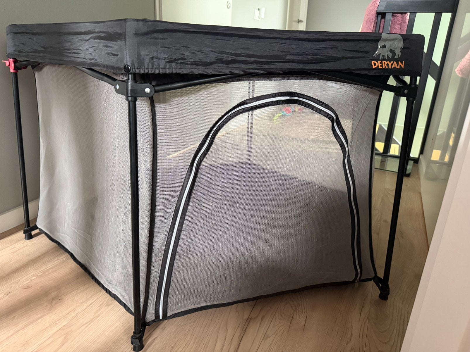 Deryan opvouwbare grondbox incl draagtas, Kinderen en Baby's, Boxen, Ophalen, Zo goed als nieuw, Rond