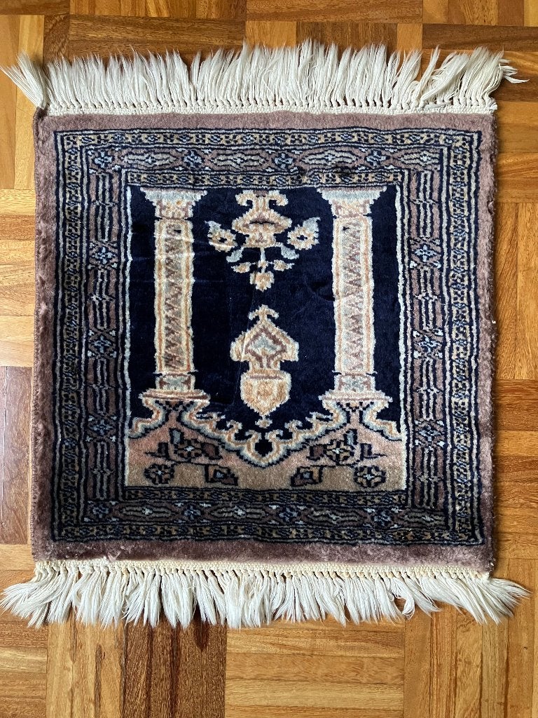 Perzisch tapijt, Minder dan 50 cm, Gebruikt, Blauw, Minder dan 50 cm