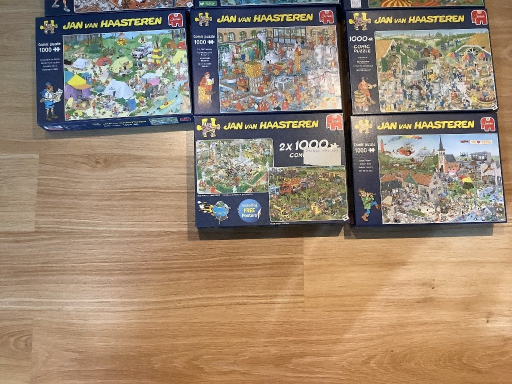 Jan van Haasteren puzzels, Ophalen, 500 t/m 1500 stukjes, Zo goed als nieuw, Legpuzzel