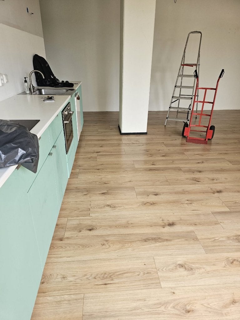 Eikenlook laminaat – ca. 60 m² – goede staat, Ophalen, 50 tot 150 cm, Zo goed als nieuw, 10 m² of meer