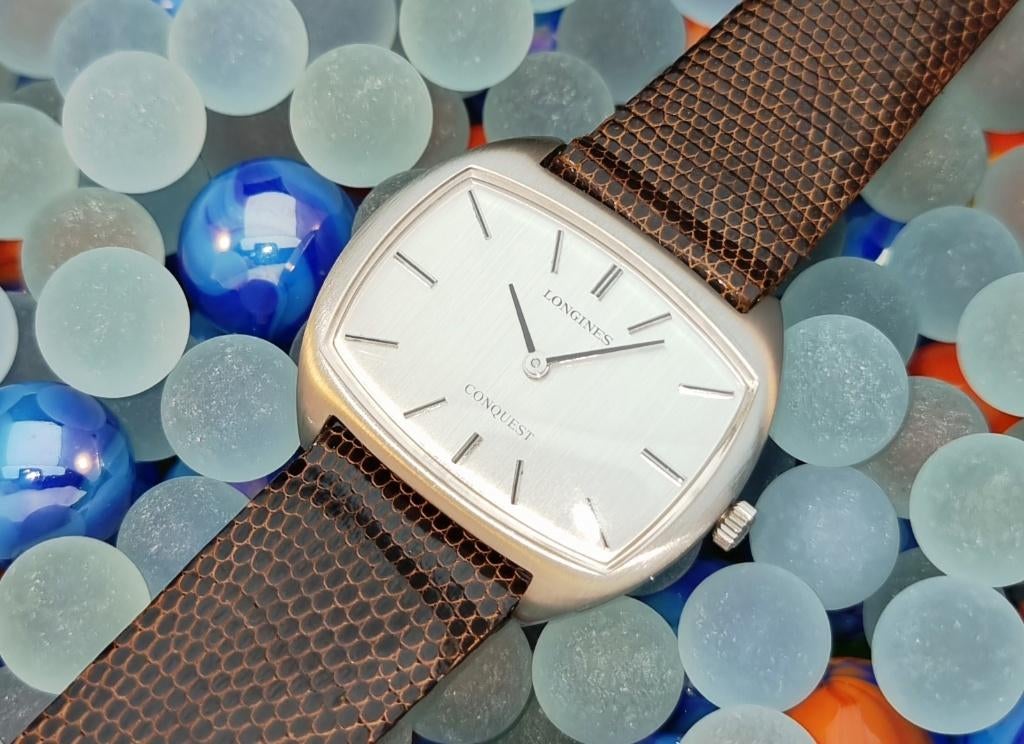 Longines Conquest Vintage Excellente conditie 1969 uniseks, Leer, Staal, Polshorloge, Nieuw