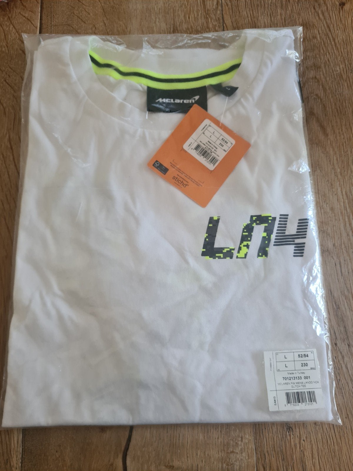 McLaren FW Heren Lando No4 Glitch T-shirt Maat L, Kleding | Heren, Ophalen of Verzenden