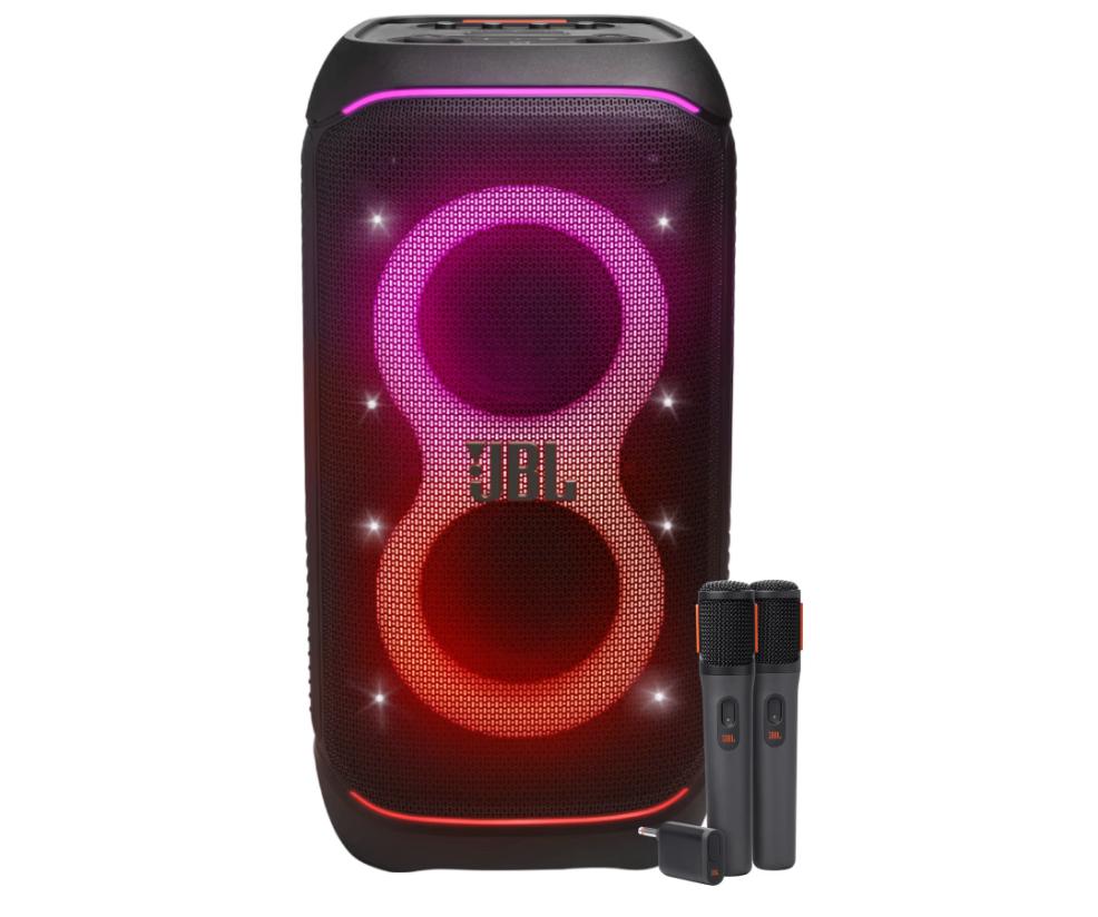 JBL Partybox Stage 320 + Draadloze microfoonset, Audio, Tv en Foto, Luidsprekers, Ophalen, Zo goed als nieuw, 120 watt of meer