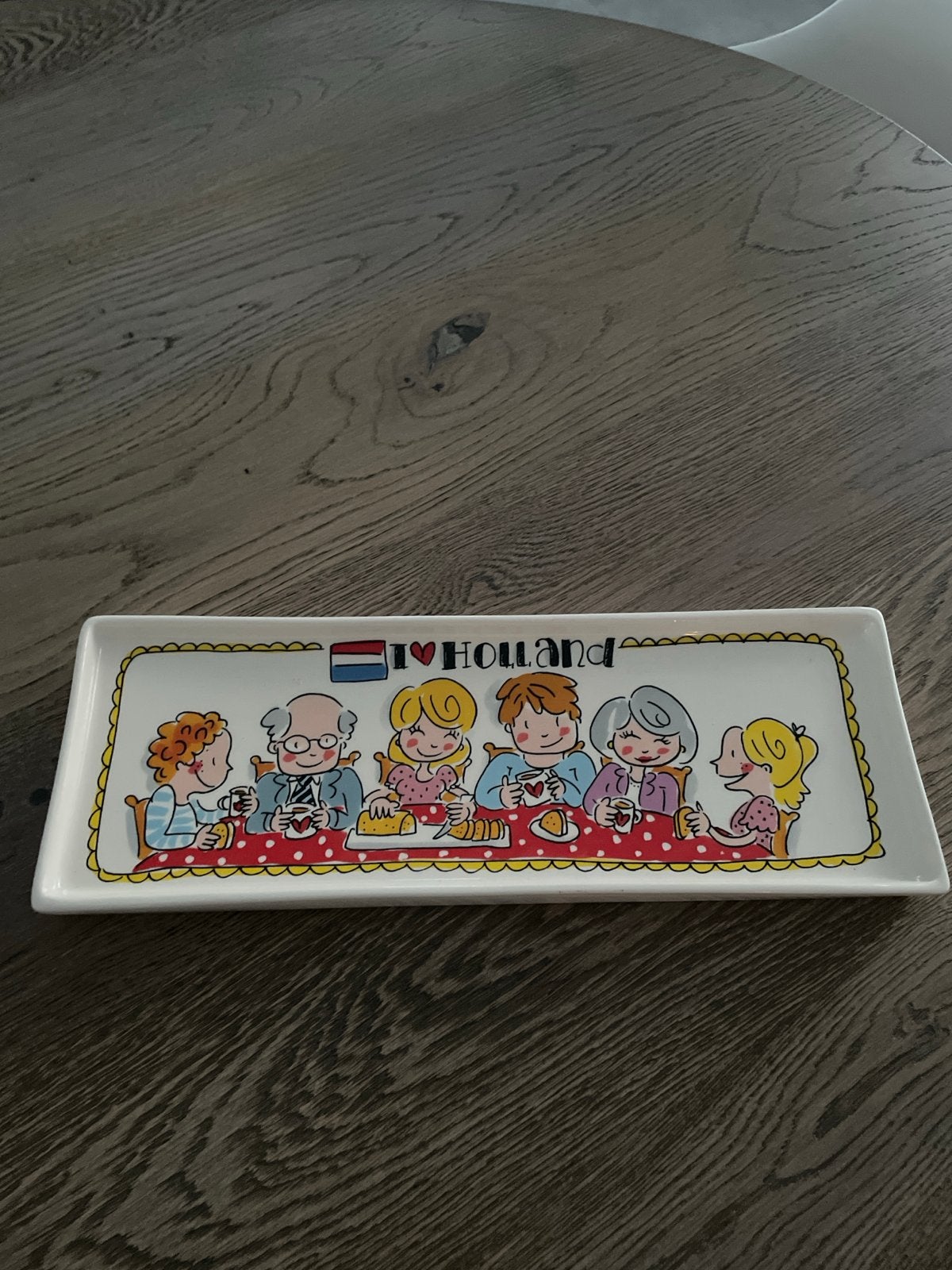Blond Amsterdam I Love Holland Cakeschaal, Ophalen, Handbeschilderd, Porselein of Keramiek, Schaal